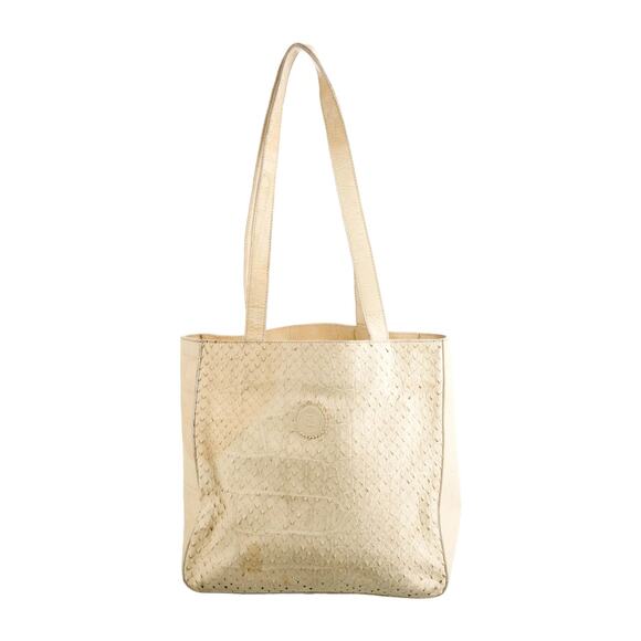 Fendi Vintage Snakeskin Tote - Beige - Picture 1 of 5